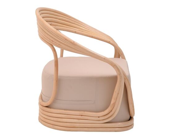 Πολυθρόνα Radictive pakoworld rattan pe σε φυσική απόχρωση με μπεζ μαξιλάρι 88x57x73εκ - ΚΑΡΕΚΛΕΣ - ΠΟΛΥΘΡΟΝΕΣ στο Milonadakis.gr