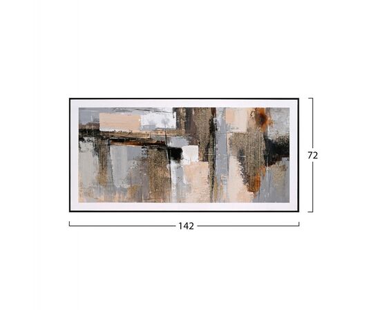 ΠΙΝΑΚΑΣ ΤΟΙΧΟΥ ABSTRACT HM4551 ΜΕ ΚΟΡΝΙΖΑ ΜΑΥΡΗ-ΚΑΜΒΑΣ 142x4.5x72Υεκ - ΠΙΝΑΚΕΣ στο Milonadakis.gr