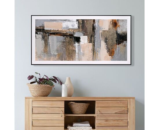 ΠΙΝΑΚΑΣ ΤΟΙΧΟΥ ABSTRACT HM4551 ΜΕ ΚΟΡΝΙΖΑ ΜΑΥΡΗ-ΚΑΜΒΑΣ 142x4.5x72Υεκ - ΠΙΝΑΚΕΣ στο Milonadakis.gr