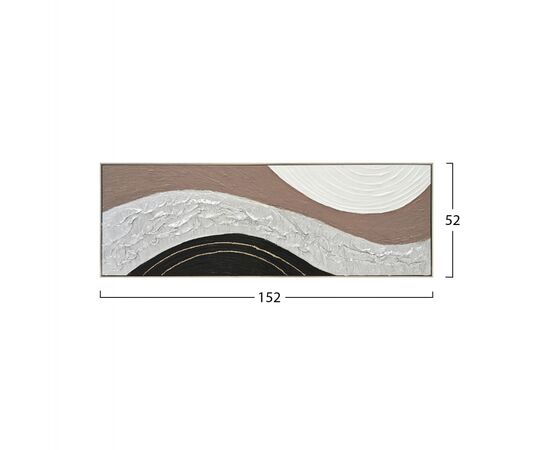 ΠΙΝΑΚΑΣ ΤΟΙΧΟΥ ABSTRACT HM4552.02 ΜΕ ΚΟΡΝΙΖΑ ΜΠΕΖ-ΚΑΜΒΑΣ-ΧΕΙΡΟΠΟΙΗΤΟΣ 152x4.5x52Υεκ. - ΠΙΝΑΚΕΣ στο Milonadakis.gr