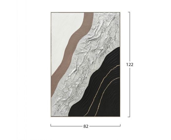 ΠΙΝΑΚΑΣ ΤΟΙΧΟΥ ABSTRACT HM4553.02 ΜΕ ΚΟΡΝΙΖΑ ΜΠΕΖ-ΚΑΜΒΑΣ-ΧΕΙΡΟΠΟΙΗΤΟΣ 82x4.5x122Υεκ - ΠΙΝΑΚΕΣ στο Milonadakis.gr