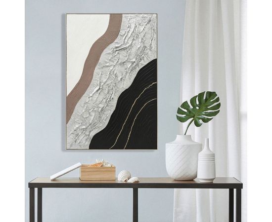ΠΙΝΑΚΑΣ ΤΟΙΧΟΥ ABSTRACT HM4553.02 ΜΕ ΚΟΡΝΙΖΑ ΜΠΕΖ-ΚΑΜΒΑΣ-ΧΕΙΡΟΠΟΙΗΤΟΣ 82x4.5x122Υεκ - ΠΙΝΑΚΕΣ στο Milonadakis.gr