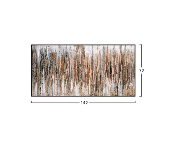 ΠΙΝΑΚΑΣ ΤΟΙΧΟΥ ABSTRACT HM4574.01 ΜΕ ΚΟΡΝΙΖΑ ΜΑΥΡΗ-ΚΑΜΒΑΣ 142x4.5x72Υεκ - ΠΙΝΑΚΕΣ στο Milonadakis.gr