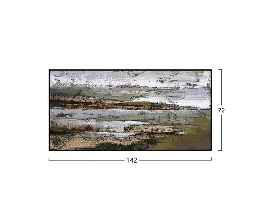 ΠΙΝΑΚΑΣ ΤΟΙΧΟΥ ABSTRACT HM4575.01 ΜΕ ΚΟΡΝΙΖΑ ΜΑΥΡΗ-ΚΑΜΒΑΣ 142x4.5x72Υεκ - ΠΙΝΑΚΕΣ στο Milonadakis.gr