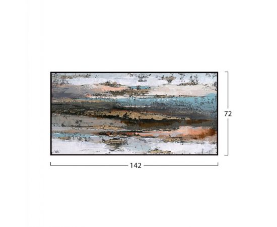 ΠΙΝΑΚΑΣ ΤΟΙΧΟΥ ABSTRACT HM4575.02 ΜΕ ΚΟΡΝΙΖΑ ΜΑΥΡΗ-ΚΑΜΒΑΣ 142x4.5x72Υεκ - ΠΙΝΑΚΕΣ στο Milonadakis.gr