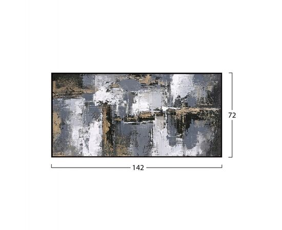 ΠΙΝΑΚΑΣ ΤΟΙΧΟΥ ABSTRACT HM4576 ΜΕ ΚΟΡΝΙΖΑ ΜΑΥΡΗ-ΚΑΜΒΑΣ 142x4.5x72Υεκ - ΠΙΝΑΚΕΣ στο Milonadakis.gr