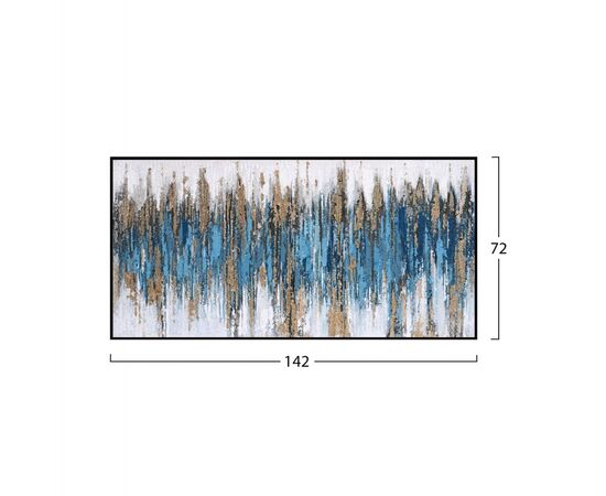 ΠΙΝΑΚΑΣ ΤΟΙΧΟΥ ABSTRACT (ΜΠΛΕ) HM4574.02 ΜΕ ΚΟΡΝΙΖΑ ΜΑΥΡΗ-ΚΑΜΒΑΣ 142x4.5x72Υεκ - ΠΙΝΑΚΕΣ στο Milonadakis.gr