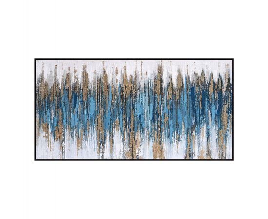 ΠΙΝΑΚΑΣ ΤΟΙΧΟΥ ABSTRACT (ΜΠΛΕ) HM4574.02 ΜΕ ΚΟΡΝΙΖΑ ΜΑΥΡΗ-ΚΑΜΒΑΣ 142x4.5x72Υεκ - ΠΙΝΑΚΕΣ στο Milonadakis.gr