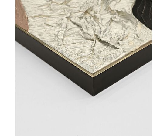 ΠΙΝΑΚΑΣ ΤΟΙΧΟΥ ABSTRACT (ΤΕΤΡΑΓΩΝΟΣ) HM4553.01 ΜΕ ΚΟΡΝΙΖΑ ΜΠΕΖ-ΚΑΜΒΑΣ 82x4.5x82Υεκ - ΠΙΝΑΚΕΣ στο Milonadakis.gr