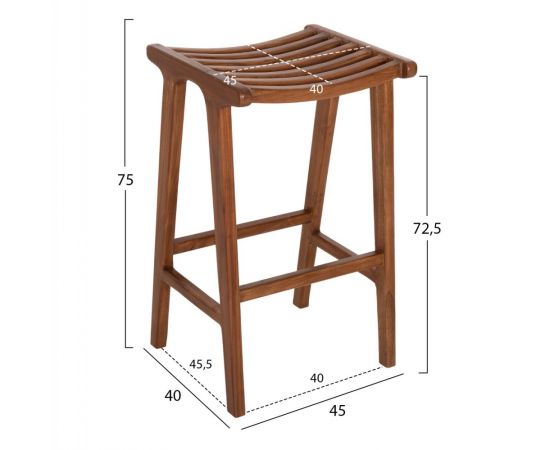 ΣΚΑΜΠΟ ΜΠΑΡ BUNDY HM6130 ΞΥΛΟ ΤΕΑΚ ΣΕ ΚΑΡΥΔΙ 45x40x75Υεκ. - ΣΚΑΜΠΟ ΜΠΑΡ στο Milonadakis.gr