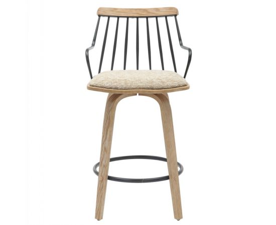 ΣΚΑΜΠΟ ΜΠΑΡ JUDI HM9985.01 WHITE WASH Κ.Π.-ΜΑΥΡΟ ΜΕΤΑΛΛΟ-ΜΠΕΖ ΥΦΑΣΜΑ 48x52x92Υεκ - ΣΚΑΜΠΟ ΜΠΑΡ στο Milonadakis.gr