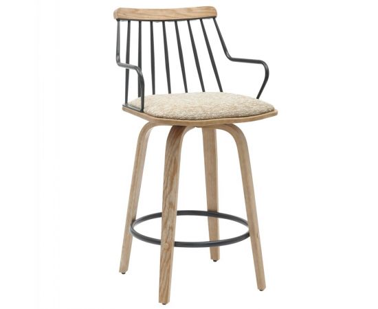 ΣΚΑΜΠΟ ΜΠΑΡ JUDI HM9985.01 WHITE WASH Κ.Π.-ΜΑΥΡΟ ΜΕΤΑΛΛΟ-ΜΠΕΖ ΥΦΑΣΜΑ 48x52x92Υεκ - ΣΚΑΜΠΟ ΜΠΑΡ στο Milonadakis.gr