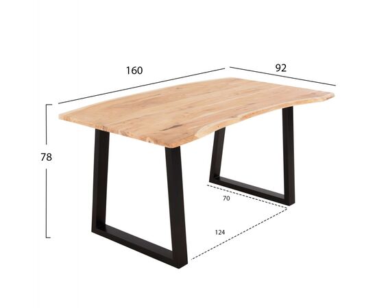 ΤΡΑΠΕΖΙ ΤΡΑΠΕΖΑΡΙΑΣ SOFIA SLIM HM8500.21 ΜΑΣΙΦ ΞΥΛΟ ΑΚΑΚΙΑΣ 160x92x78Υεκ. - ΤΡΑΠΕΖΙΑ ΚΟΥΖΙΝΑΣ στο Milonadakis.gr