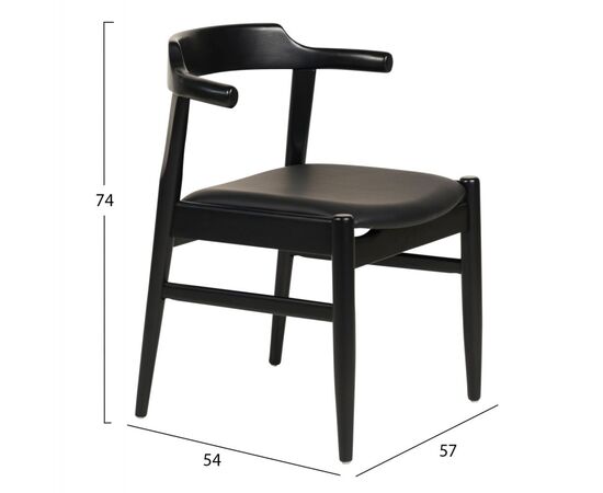 ΠΟΛΥΘΡΟΝΑ ΤΡΑΠΕΖΑΡΙΑΣ CERSEI HM9946.02 RUBBERWOOD & PU ΣΕ ΜΑΥΡΟ 57x54x74Υεκ - ΚΑΡΕΚΛΕΣ - ΠΟΛΥΘΡΟΝΕΣ ΕΣ. στο Milonadakis.gr