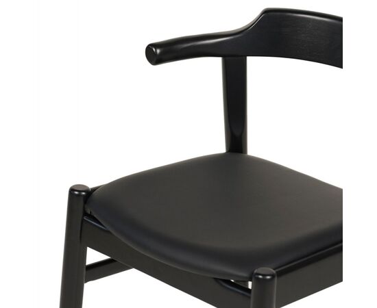 ΠΟΛΥΘΡΟΝΑ ΤΡΑΠΕΖΑΡΙΑΣ CERSEI HM9946.02 RUBBERWOOD & PU ΣΕ ΜΑΥΡΟ 57x54x74Υεκ - ΚΑΡΕΚΛΕΣ - ΠΟΛΥΘΡΟΝΕΣ ΕΣ. στο Milonadakis.gr