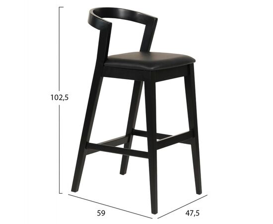 ΣΚΑΜΠΟ ΜΠΑΡ NAMI HM9952.02 RUBBERWOOD & PU-ΜΑΥΡΟ 47,5x59x102,5Υεκ. - ΣΚΑΜΠΟ ΜΠΑΡ στο Milonadakis.gr