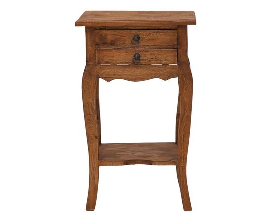 Βοηθητικό τραπεζάκι με συρτάρια Florellia pakoworld φυσικό αντικέ μαόνι ξύλο 40x31x67.5εκ - ΒΟΗΘΗΤΙΚΑ ΤΡΑΠΕΖΑΚΙΑ στο Milonadakis.gr