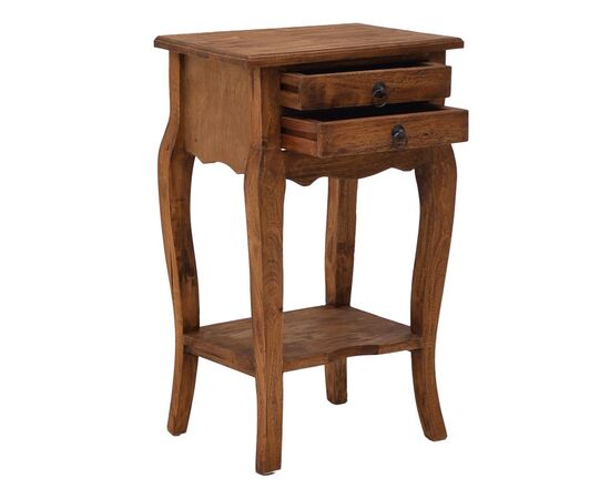 Βοηθητικό τραπεζάκι με συρτάρια Florellia pakoworld φυσικό αντικέ μαόνι ξύλο 40x31x67.5εκ - ΒΟΗΘΗΤΙΚΑ ΤΡΑΠΕΖΑΚΙΑ στο Milonadakis.gr