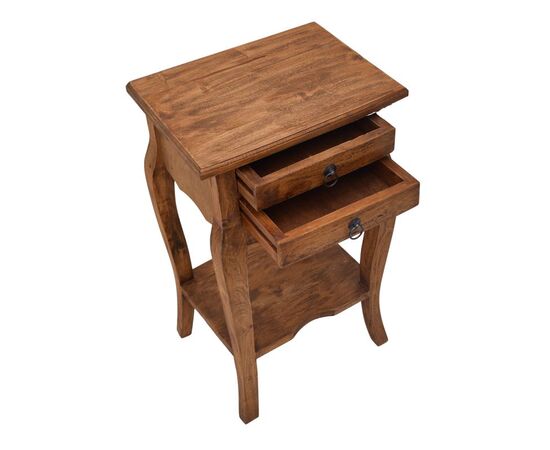 Βοηθητικό τραπεζάκι με συρτάρια Florellia pakoworld φυσικό αντικέ μαόνι ξύλο 40x31x67.5εκ - ΒΟΗΘΗΤΙΚΑ ΤΡΑΠΕΖΑΚΙΑ στο Milonadakis.gr