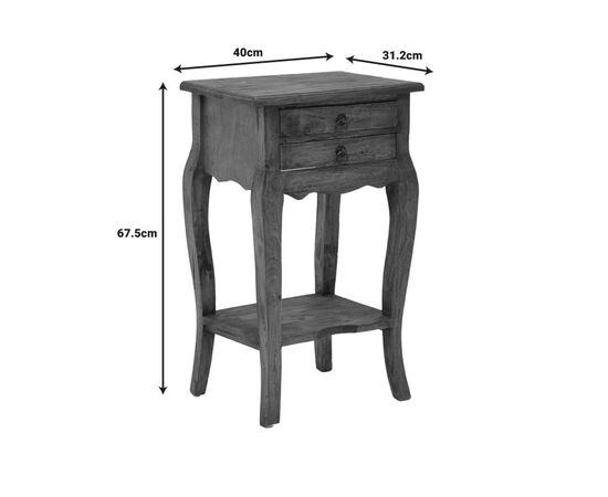Βοηθητικό τραπεζάκι με συρτάρια Florellia pakoworld φυσικό αντικέ μαόνι ξύλο 40x31x67.5εκ - ΒΟΗΘΗΤΙΚΑ ΤΡΑΠΕΖΑΚΙΑ στο Milonadakis.gr