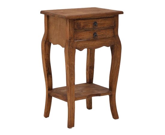 Βοηθητικό τραπεζάκι με συρτάρια Florellia pakoworld φυσικό αντικέ μαόνι ξύλο 40x31x67.5εκ - ΒΟΗΘΗΤΙΚΑ ΤΡΑΠΕΖΑΚΙΑ στο Milonadakis.gr