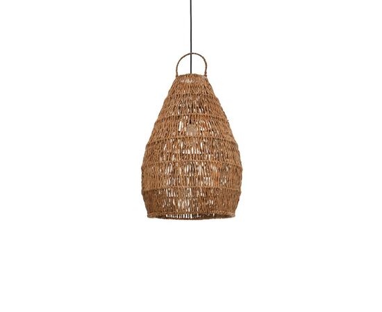 Φωτιστικό οροφής Kelog Inart ψάθα σε καφέ απόχρωση 50x50x70εκ - ΦΩΤΙΣΤΙΚΑ ΟΡΟΦΗΣ στο Milonadakis.gr