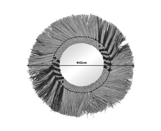 Καθρέπτης Cielro Inart mendong σε φυσική απόχρωση Φ42x6εκ - ΚΑΘΡΕΠΤΕΣ στο Milonadakis.gr