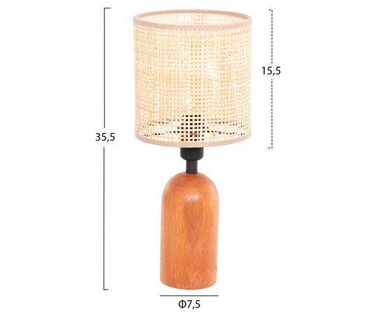 ΕΠΙΤΡΑΠΕΖΙΟ ΦΩΤΙΣΤΙΚΟ LYKTUR HM4709 ΜΠΕΖ ΚΑΠΕΛΟ WICKER-ΞΥΛΙΝΗ ΒΑΣΗ Φ15,5x35,5Υεκ. - ΕΠΙΤΡΑΠΕΖΙΑ ΦΩΤΙΣΤΙΚΑ στο Milonadakis.gr