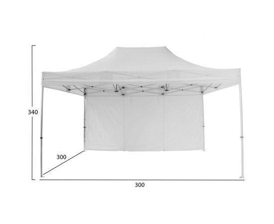 GAZEBO Β.ΤΥΠΟΥ CRESSEN HM6305 ΠΤΥΣΣΟΜ.-ΣΚΕΛΕΤΟΣ ΑΛΟΥΜ.ΑΣΗΜΙ-ΛΕΥΚΟ ΠΑΝΙ 3x3x3,4Yεκ - ΚΙΟΣΚΙΑ στο Milonadakis.gr