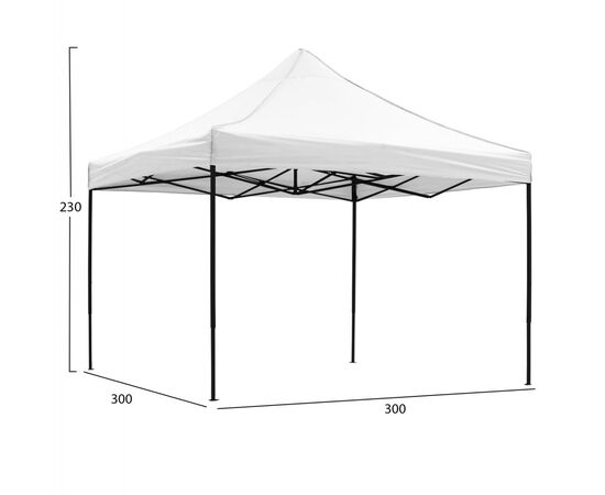 ΚΙΟΣΚΙ/GAZEBO MATTHEW HM6310 ΠΤΥΣΣΟΜΕΝΟ-ΣΚΕΛΕΤΟΣ ΜΕΤΑΛ.ΜΑΥΡΟΣ-ΛΕΥΚΟ ΥΦΑΣΜΑ 3x3x3,10Yμ - ΚΙΟΣΚΙΑ στο Milonadakis.gr