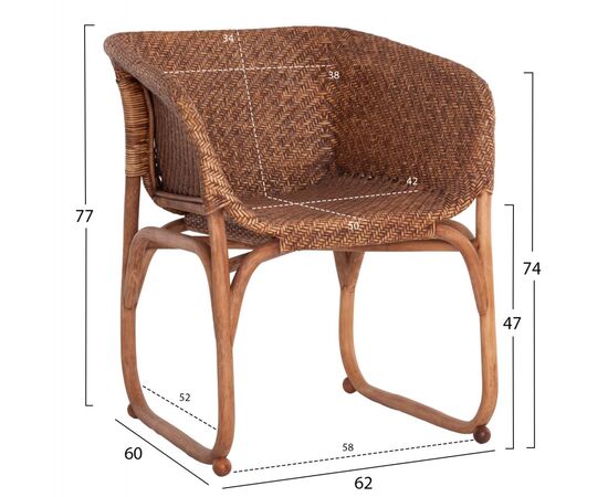 ΠΟΛΥΘΡΟΝΑ ΕΣΩΤ.ΧΩΡΩΝ TUCKET HM9958.02 ΦΥΣΙΚΟ RATTAN-ΚΑΡΥΔΙ ΧΡΩΜΑ 63x60x77Υεκ - ΚΑΡΕΚΛΕΣ - ΠΟΛΥΘΡΟΝΕΣ ΕΣ. στο Milonadakis.gr