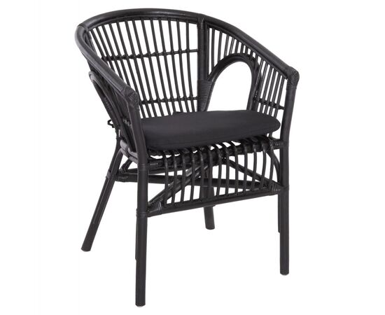 ΠΟΛΥΘΡΟΝΑ DAMPAR HM9929.03 RATTAN & ΜΑΞΙΛΑΡΙ ΣΕ ΜΑΥΡΟ 58x63x79Υεκ. - ΚΑΡΕΚΛΕΣ - ΠΟΛΥΘΡΟΝΕΣ στο Milonadakis.gr