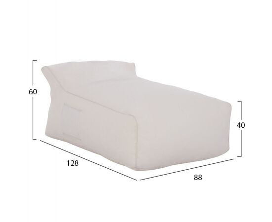 ΠΟΥΦ ZAFER HM5772.11 ΜΕ TEXTILENE 600gr/m2 2X1 ΛΕΥΚΟ 88x128x60Υεκ - ΠΟΥΦ στο Milonadakis.gr