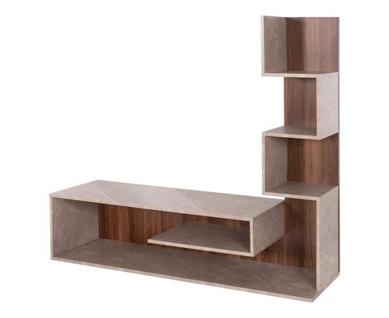 ΣΥΝΘΕΤΟ ΤΗΛΕΟΡΑΣΗΣ EDELIE HM8908.14 ΜΕΛΑΜΙΝΗ ΓΚΡΙ STONE TEXTURE-ΦΥΣΙΚΟ 150x29,5x120Υεκ. - ΣΥΝΘΕΣΕΙΣ ΣΑΛΟΝΙΟΥ στο Milonadakis.gr