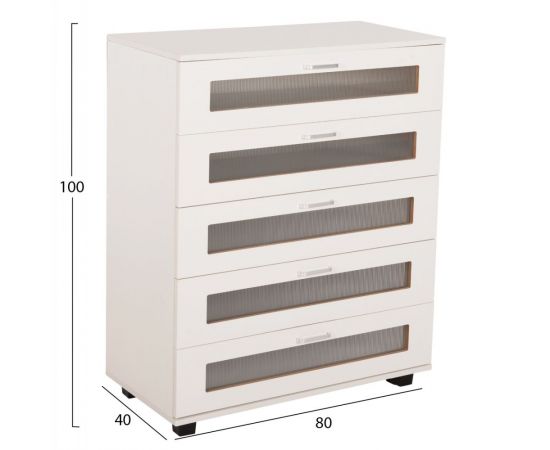 ΣΥΡΤΑΡΙΕΡΑ ΜΕΛΑΜΙΝΗΣ THORGAN HM9881.03 5 ΣΥΡΤΑΡΙΑ-ΛΕΥΚΟ ΧΡΩΜΑ 80Χ40Χ100Υεκ - ΣΥΡΤΑΡΙΕΡΕΣ - ΤΟΥΑΛΕΤΕΣ στο Milonadakis.gr