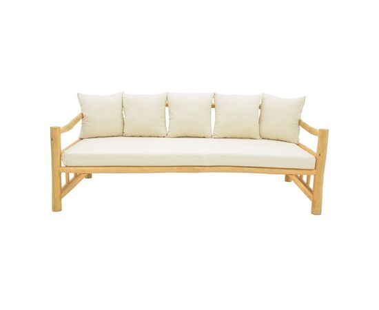 Καναπές Roziana pakoworld φυσικό teak ξύλο 210x100x80εκ - ΠΑΓΚΑΚΙΑ στο Milonadakis.gr