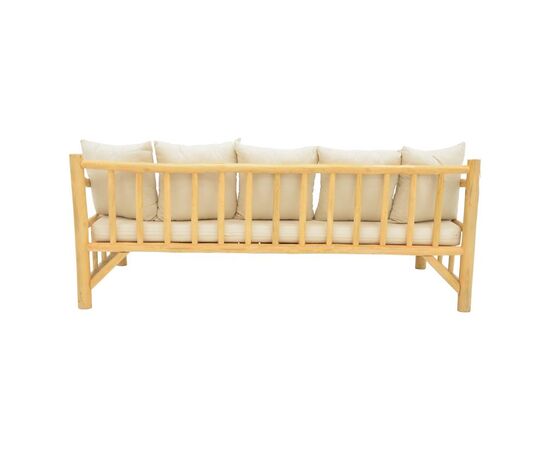 Καναπές Roziana pakoworld φυσικό teak ξύλο 210x100x80εκ - ΠΑΓΚΑΚΙΑ στο Milonadakis.gr