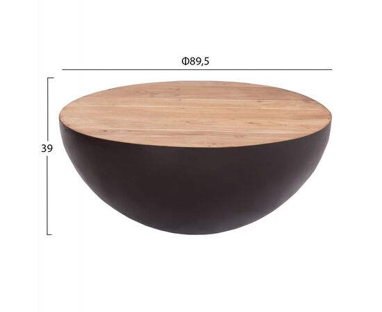 ΔΙΑΚΟΣΜΗΤΙΚΟ ΤΡΑΠΕΖΙ ΣΑΛΟΝΙΟΥ BOWL Φ89,5X39Yεκ. RUSTY ΜΕ ΞΥΛΟ ΑΚΑΚΙΑΣ HM8717.22 - ΤΡΑΠΕΖΑΚΙΑ ΣΑΛΟΝΙΟΥ στο Milonadakis.gr