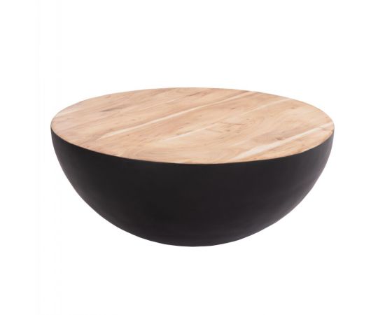 ΔΙΑΚΟΣΜΗΤΙΚΟ ΤΡΑΠΕΖΙ ΣΑΛΟΝΙΟΥ BOWL Φ90X37,5Yεκ. ΜΑΥΡΟ ΜΕ ΞΥΛΟ ΑΚΑΚΙΑΣ HM8717.21 - ΤΡΑΠΕΖΑΚΙΑ ΣΑΛΟΝΙΟΥ στο Milonadakis.gr