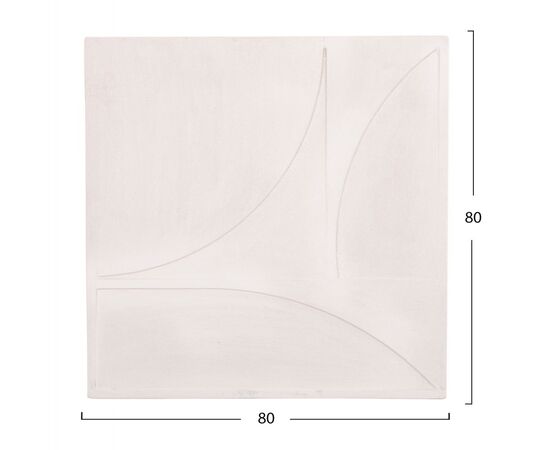 ΠΙΝΑΚΑΣ ΤΕΤΡΑΓΩΝΟΣ ΣΕΙΡΑ SANTORINI HM4507 MDF ΣΕ ΥΠΟΛΕΥΚΟ ΧΡΩΜΑ 80x4(πάχος)x80Υεκ. - ΠΙΝΑΚΕΣ στο Milonadakis.gr