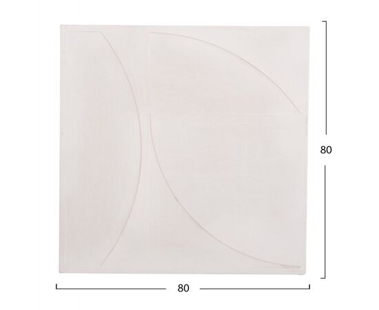 ΠΙΝΑΚΑΣ ΤΕΤΡΑΓΩΝΟΣ ΣΕΙΡΑ SANTORINI HM4508 MDF ΣΕ ΥΠΟΛΕΥΚΟ ΧΡΩΜΑ 80x4(πάχος)x80Υεκ. - ΠΙΝΑΚΕΣ στο Milonadakis.gr