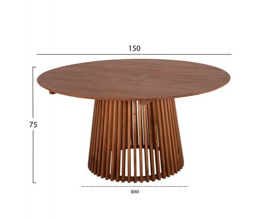 ΣΕΤ ΤΡΑΠΕΖΑΡΙΑΣ 5ΤΜΧ FARLEY HM21076.02 ΣΤΡΟΓΓΥΛΟ ΤΡΑΠΕΖΙ Φ150εκ. & 4 ΚΑΡΕΚΛΕΣ - ΤΡΑΠΕΖΑΡΙΕΣ στο Milonadakis.gr