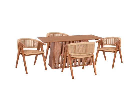 ΣΕΤ ΤΡΑΠΕΖΑΡΙΑΣ 5ΤΜΧ BRANN HM21078.03 ΟΡΘΟΓΩΝΙΟ ΤΡΑΠΕΖΙ & 4 ΚΑΡΕΚΛΕΣ - ΤΡΑΠΕΖΑΡΙΕΣ στο Milonadakis.gr