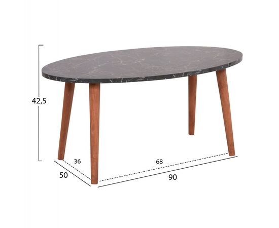 ΣΕΤ ΤΡΑΠΕΖΙ ΣΑΛΟΝΙΟΥ & 3 ΒΟΗΘ.ΤΡΑΠΕΖΙΑ VITAL HM18180.02 ΜΕΛΑΜΙΝΗ ΜΑΥΡΟ ΜΑΡΜΑΡΟ-ΚΑΡΥΔΙ ΠΟΔΙΑ - ΤΡΑΠΕΖΑΚΙΑ ΣΑΛΟΝΙΟΥ στο Milonadakis.gr