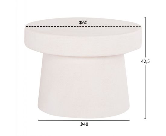 ΤΡΑΠΕΖΙ ΣΑΛΟΝΙΟΥ ΣΤΡΟΓΓΥΛΟ ΣΕΙΡΑ SANTORINI HM18051 MDF ΣΕ ΥΠΟΛΕΥΚΟ ΧΡΩΜΑ Φ60x42,5Υεκ. - ΤΡΑΠΕΖΑΚΙΑ ΣΑΛΟΝΙΟΥ στο Milonadakis.gr