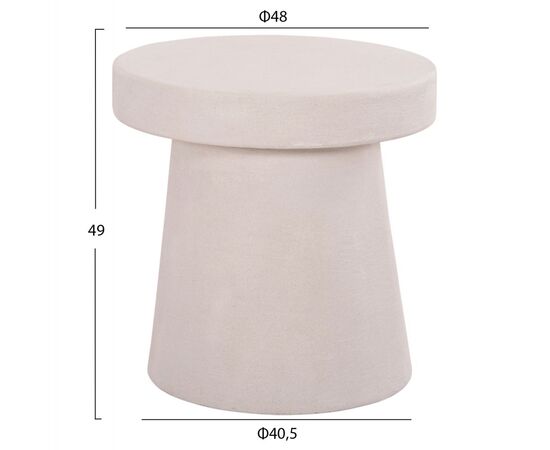 ΤΡΑΠΕΖΙ ΣΑΛΟΝΙΟΥ ΣΤΡΟΓΓΥΛΟ ΣΕΙΡΑ SANTORINI HM18052 MDF ΣΕ ΥΠΟΛΕΥΚΟ ΧΡΩΜΑ Φ48x49Υεκ. - ΤΡΑΠΕΖΑΚΙΑ ΣΑΛΟΝΙΟΥ στο Milonadakis.gr