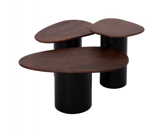ΤΡΑΠΕΖΙA ΣΑΛΟΝΙΟΥ 3ΤΜΧ PEBBLES HM18004 MANGO TOP-ΜΕΤΑΛΛΙΚΕΣ ΜΑΥΡΕΣ ΒΑΣΕΙΣ - ΤΡΑΠΕΖΑΚΙΑ ΣΑΛΟΝΙΟΥ στο Milonadakis.gr