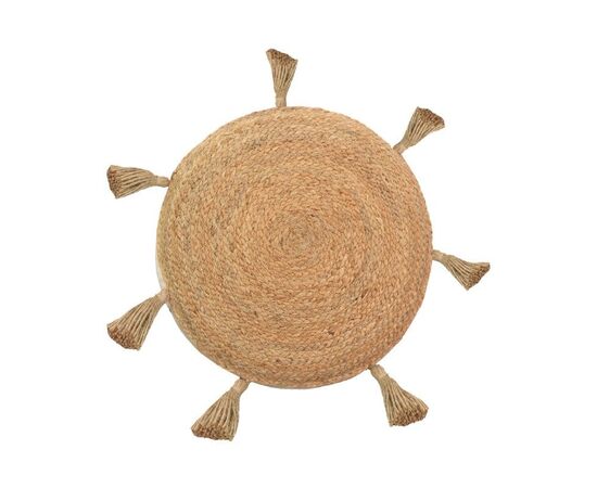 Πουφ Elefon Inart φυσικό-εκρού ύφασμα Φ40x7.5εκ - ΑΝΤΙΚΕΙΜΕΝΑ στο Milonadakis.gr