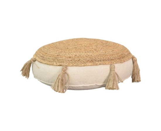 Πουφ Elefon Inart φυσικό-εκρού ύφασμα Φ40x7.5εκ - ΑΝΤΙΚΕΙΜΕΝΑ στο Milonadakis.gr