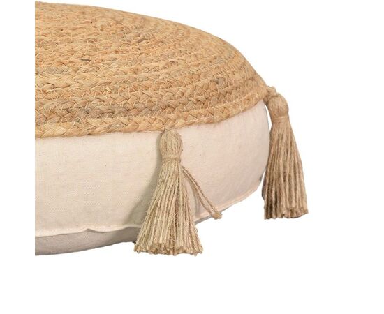 Πουφ Elefon Inart φυσικό-εκρού ύφασμα Φ40x7.5εκ - ΑΝΤΙΚΕΙΜΕΝΑ στο Milonadakis.gr